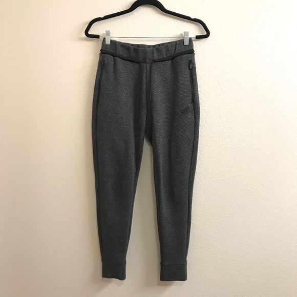 Adidas Women's Versatility Charcoal Gray Drawstring Sweatpants In Size X-Small - Picture 4 of 12